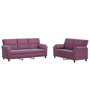 vidaXL Sofa-Set 2 pcs Lila Samt