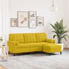 vidaXL 3-Sitzer-Sofa mit Hocker Gelb 180 cm Samt