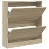 vidaXL Schuhschrank Sonoma-Eiche 80x21x87,5 cm Holzwerkstoff