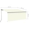 vidaXL Markise Manuell Einziehbar mit Rollo 3,5x2,5 m Creme