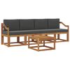 vidaXL Outdoor-Sofagarnitur 5 stk. Natur und Anthrazit
