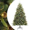 vidaXL K&uuml;nstlicher klappbarer Weihnachtsbaum mit Tannenzapfen 240 cm