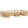 vidaXL Outdoor-Sofagarnitur 11 Stk. Wei&szlig; Massivholz Akazie