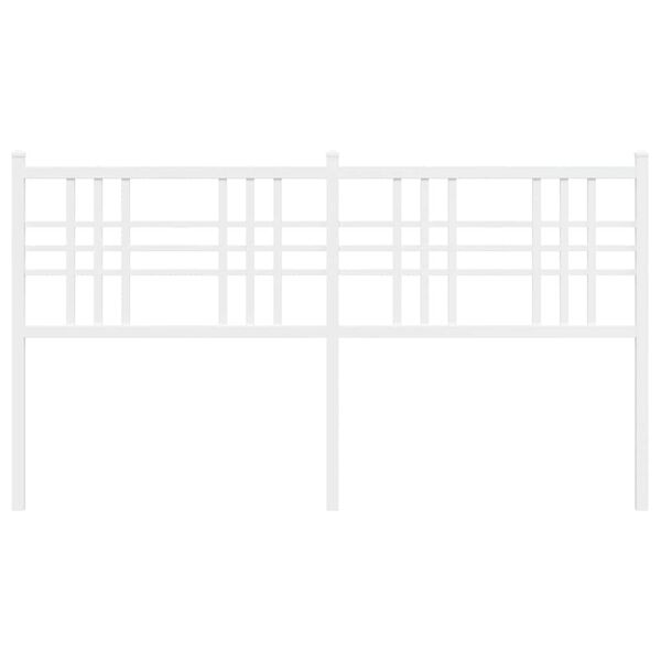 vidaXL Ersatz-Kopfteil Metall Wei&szlig; 160 cm