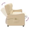 vidaXL 3-Sitzer Massagesessel Creme Stoff