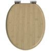 vidaXL Toilettensitze 2 Stk. mit Soft-Close-Deckel MDF Bambus-Design