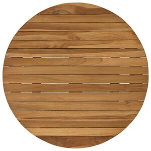 vidaXL Tischplatte &Oslash; 60 x 3,5 Rund Massives Teakholz Natur
