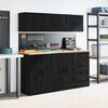 vidaXL Garagen-Wandschrank Schwarz Holzwerkstoff