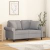 vidaXL 2-Sitzer-Sofa mit Kissen Hellgrau 120 cm Stoff
