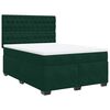vidaXL Boxspringbett mit Matratze Dunkelgr&uuml;n 140x190 cm Samt