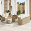 vidaXL Garten-Sofa-Set mit Kissen mit Speicher 8 pcs Beige und Creme
