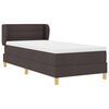 vidaXL Boxspringbett mit Matratze Dunkelbraun 90 x 200 cm Stoff