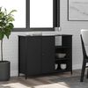 vidaXL Sideboard Schwarz 100x33x75 cm Holzwerkstoff