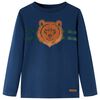 Kinder-Langarmshirt Marineblau 92