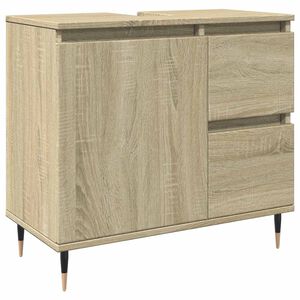 vidaXL Badschrank Sonoma-Eiche 65x33x60 cm Holzwerkstoff