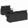 vidaXL Sofa Set 6 stk. 5-Sitzanzahl Schwarz Poly Rattan