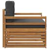 vidaXL Outdoor-Sofagarnitur Massives Akazienholz und Polyester Natur