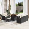 vidaXL Garten-Sofa-Set 8 pcs Schwarz Poly-Rattan