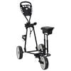 vidaXL Golf-Trolley mit Sitz Schwarz und Wei&szlig; Eisen Klappbar