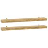 vidaXL Wandregale 2 Stk. 90x15x4 cm Massivholz Teak