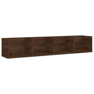 vidaXL CD-Wandregal Braun Eichen-Optik 100x18x18 cm Holzwerkstoff