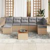 vidaXL Garten-Sofa-Set 8 pcs Beige und Hellgrau