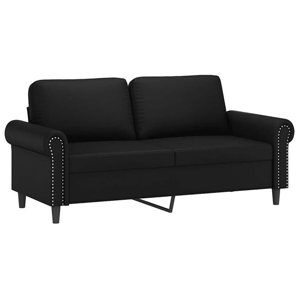 vidaXL 2-Sitzer-Sofa Schwarz 140 cm Kunstleder