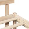vidaXL Bettgestell mit Kopfteil Braun 150 x 200 cm Massivholz Kiefer