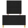 vidaXL Bettgestell mit Kopfteil Schwarz 90 x 190 cm Stoff