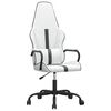 vidaXL Gaming-Stuhl mit Massagefunktion Schwarz und Wei&szlig; Kunstleder