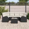 vidaXL Gartensofa-set Schwarz 55 x 55 x 37 cm Poly-Rattan
