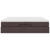 vidaXL Ottoman-Bett mit Matratzen Dunkelbraun 200x200 cm Stoff