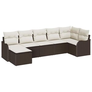 vidaXL Gartensofa-set Braun Poly-Rattan