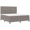 vidaXL Boxspringbett mit Matratze Taupe 180 x 200 cm Stoff