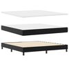 vidaXL Boxspringbett mit Matratze Schwarz 180 x 200 cm Kunstleder