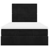 vidaXL Ottoman-Bett mit Matratzen & LEDs Schwarz 120x190 cm Samt