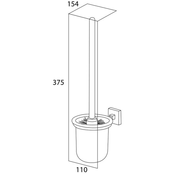 Tiger Toilettenb&uuml;rste mit Halter Melbourne Chrom 274930346