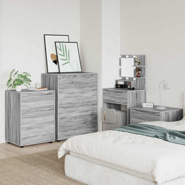 vidaXL Stauraumschr&auml;nke 2 pcs Graues Sonoma 80 x 48 x 105 cm