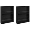 vidaXL Magazinregal 2 pcs Schwarz Eichen-Optik 60 x 12 x 70 cm