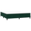 vidaXL Boxspringbett mit Matratze Dunkelgr&uuml;n 180x220 cm Samt