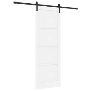 vidaXL Schiebet&uuml;r Wei&szlig; 83 x 232 cm Massives Kiefernholz