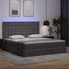 vidaXL Bett mit Stauraum und LED Grau 180 x 200 cm Kunstleder