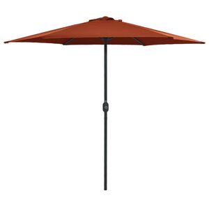vidaXL Sonnenschirm mit Aluminium-Mast 270x246 cm Terrakotta
