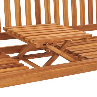 vidaXL 3-Sitzer Gartenbank mit Tisch 150 cm Massivholz Teak