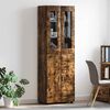 vidaXL Highboard mit Regal FLORIN Ger&auml;ucherte Eiche 60 x 35 x 182 cm