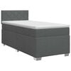 vidaXL Boxspringbett mit Matratze Dunkelgrau 80 x 200 cm Stoff