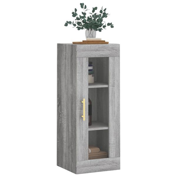 vidaXL Wandschrank Grau Sonoma 34,5x34x90 cm