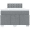 vidaXL Boxspringbett mit Matratze Hellgrau 120x190 cm Stoff