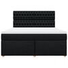 vidaXL Boxspringbett mit Matratze Schwarz 180x200 cm Stoff