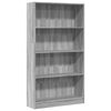 vidaXL B&uuml;cherregal Grau Sonoma 80x24x143 cm Holzwerkstoff